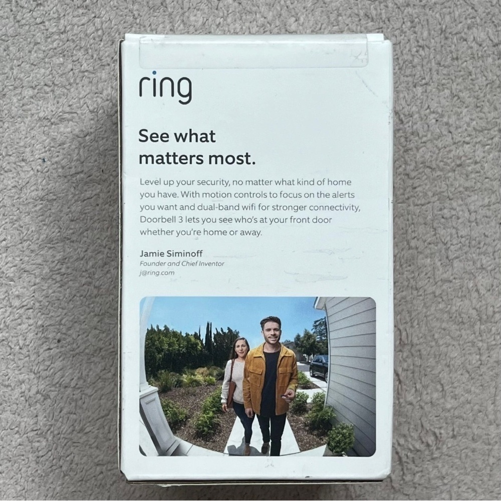 NEW Ring Video Doorbell 3 Front Door Security Camera-Video/Photo Device-NIB-NWT - Picture 5 of 6